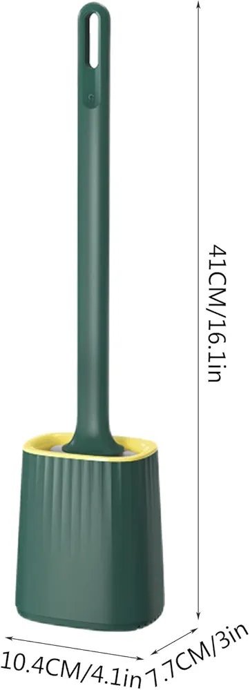 Toilet Brush and Container Toilet Brush with Quick Drying Holder Toilet Brush with Flexible Bristles and Holder Wall Mounted Toilet Brushes for Bathroom and Toilet - Image 6
