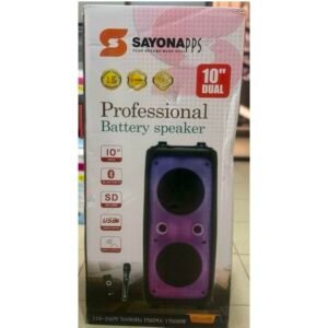Sayona 12" Dual Rechargeable Professional Battery Speaker  (1 YR WRNTY)
