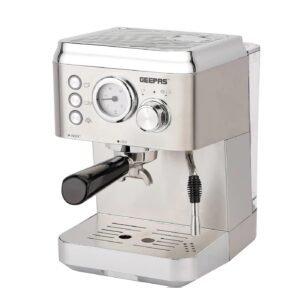 Geepas 20 Bar Espresso and Cappuccino Coffee Machine- GCM1523SS