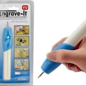Engravedbyus Electric Engraving Pen – With an extra tip – White, Blue