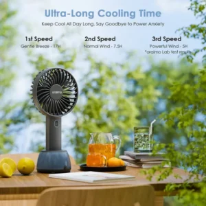 oraimo SmartHandheldfan 2 Handheld Fan with Light Base
