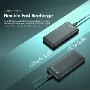 oraimo Toast 15 Flash 10000mAh Fast Charging Power Bank