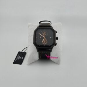 Men's genuine leather watch black