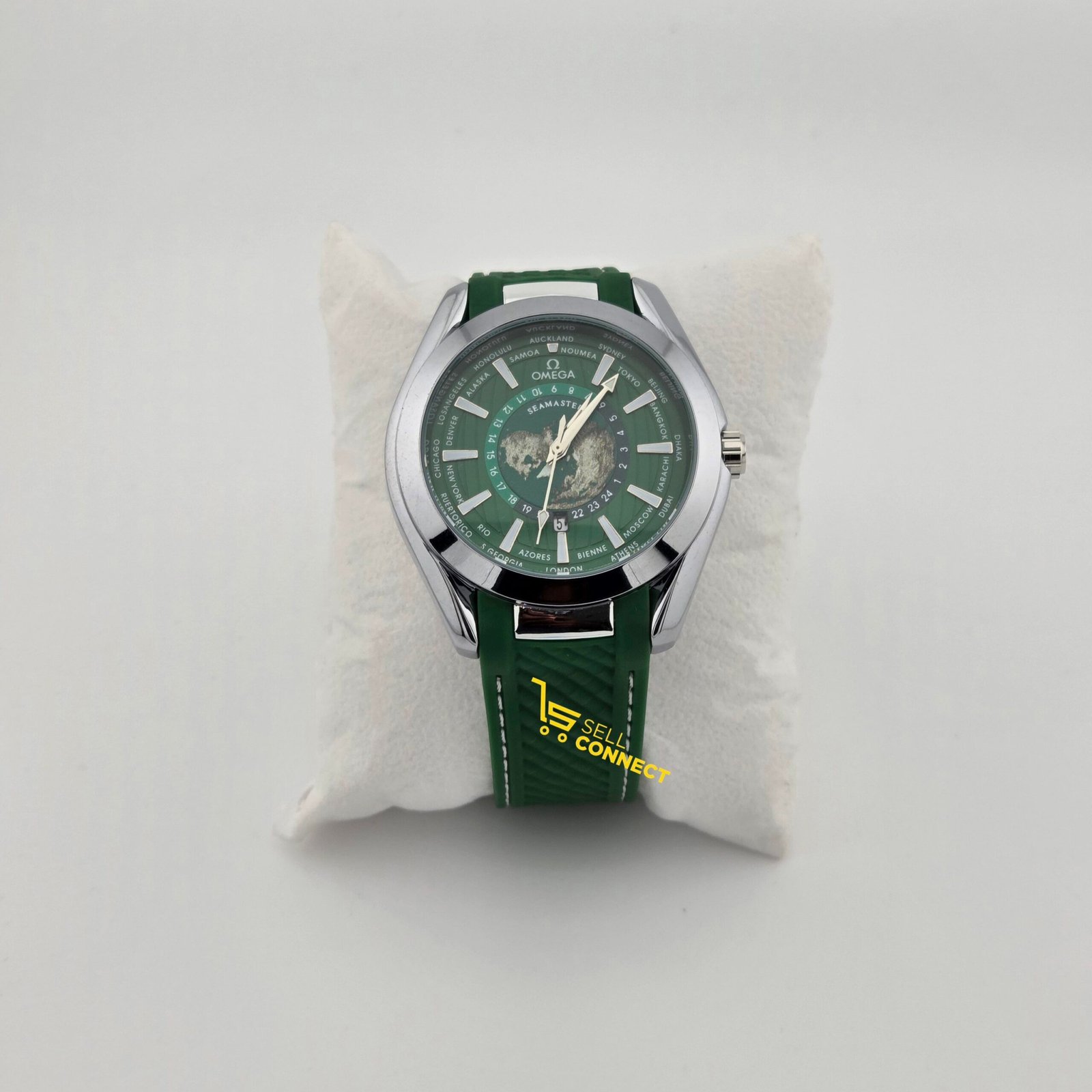 Men's genuine Omega leather Watch.