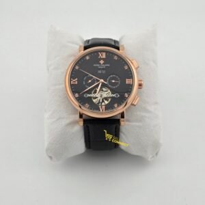 leather men's watch mechanical