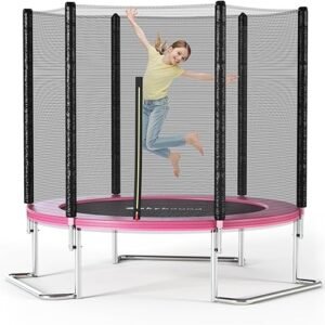 8FT Outdoor Trampoline with Safety Enclosure