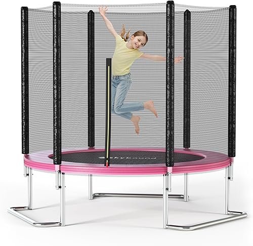 8FT Outdoor Trampoline with Safety Enclosure