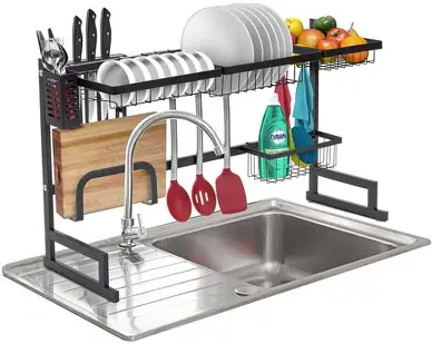 over-the-sink dish drying rack