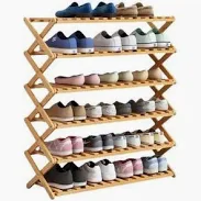 Foldable Bamboo Shoe Rack