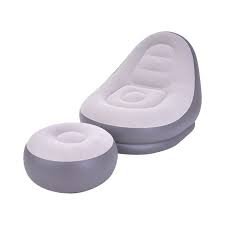 Inflatable Deluxe Lounger with Foot Stool