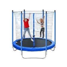 8FT Outdoor Trampoline with Safety Enclosure