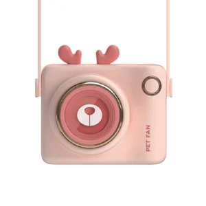Pet Fan Rechargeable Hanging Neck Leafless Fan