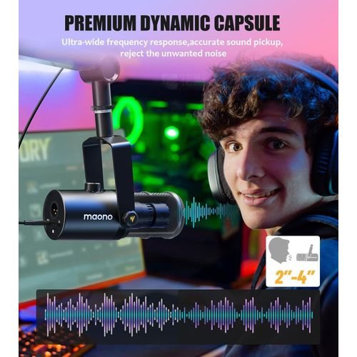 Maono PD400X USB/XLR Podcast Dynamic Microphone - Image 4