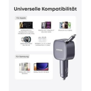 Anker Nano 75W Car Charger 2in1 Clutter Free Charger