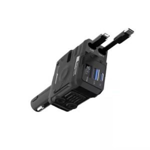Porodo 66W 4in1 Retractable Car Charger