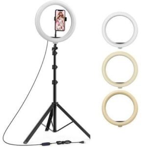 10inch Ring Light, Ring Fill Light with phone stand and Tripod