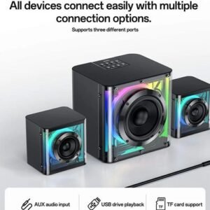 Yesido YSW41 40W 2.1 Channel System Colorful RGB Bluetooth Speaker Subwoofer