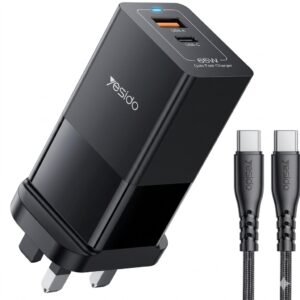 Yesido YC92 USB-A + Type-C Dual Port 65W Fast Charging Power Adapter