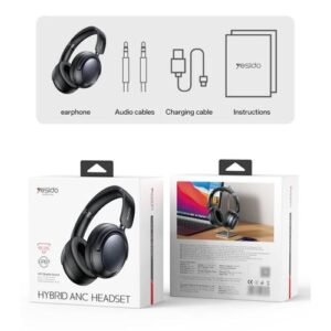 Yesido EP07 BT5.3 UItra-light Structure Strong Battery Life Hybrid Dual Feed ANC Headphone