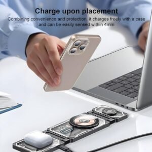 Yesido DS25 Foldable 3 in 1 Fast Charging Wireless Charger