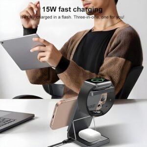 Yesido DS25 Foldable 3 in 1 Fast Charging Wireless Charger